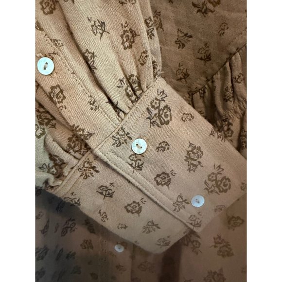 Easel Oversized Floral Print Button Down Shirt Size S - Picture 5 of 8